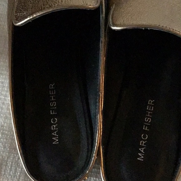 MARC FISHER slides in gold and black. Only wore inside house. Size 71/2 - Picture 5 of 5